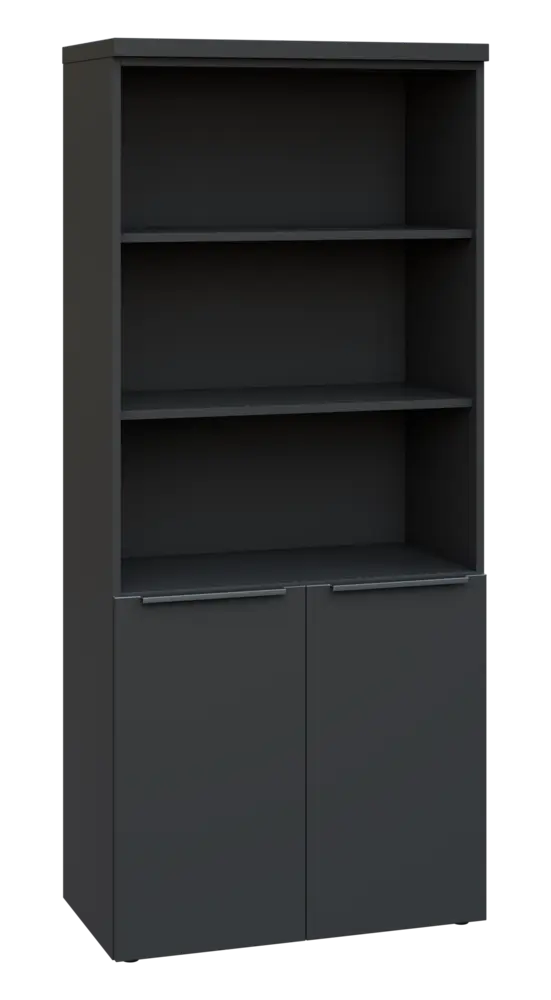 SIN 5 - 8DN3 kancelářská skříň, 2-dveřová/nika, 1820x800x400, antracit